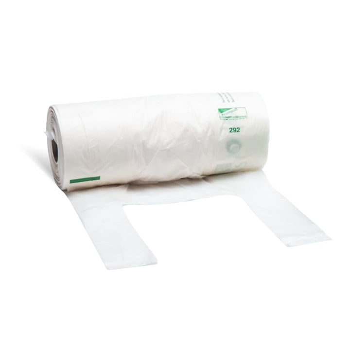 Palucart® Biologisch abbaubare Hemdchentragetaschen auf Rolle aus Mater-Bi Knotenbeutel entsprechend