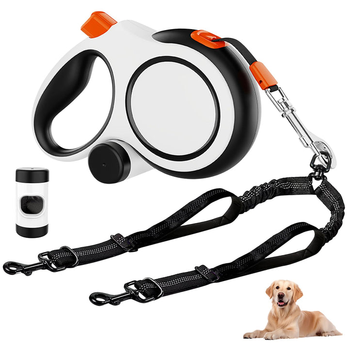 Laufleine Hundeleine, Rollleine Hund 8m, Einziehbare Hundeleine Mit Kotbeutelspender, 360° Flexibel,