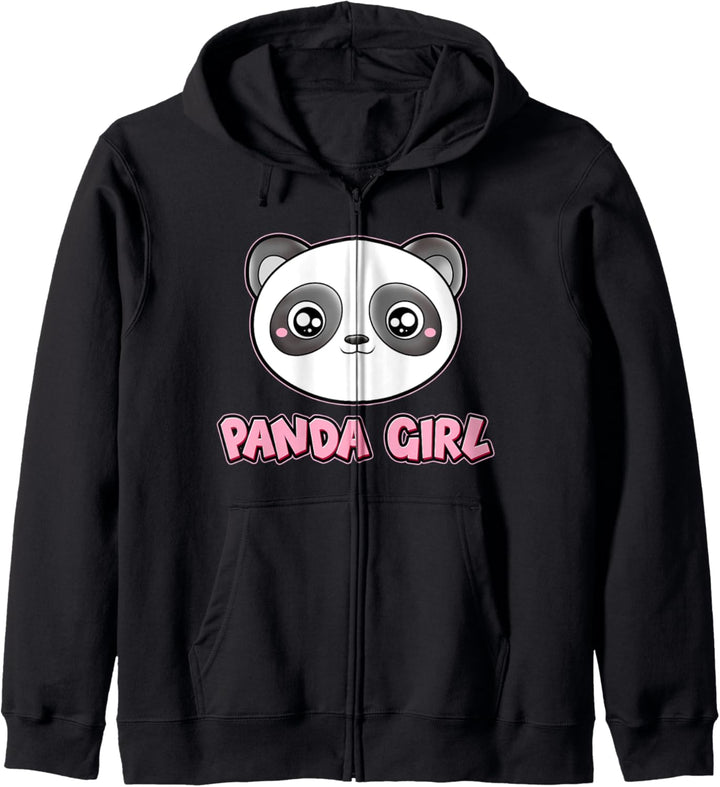 Spielerisches Panda Mädchen Pandas Pandabären Panda Girl Kapuzenjacke