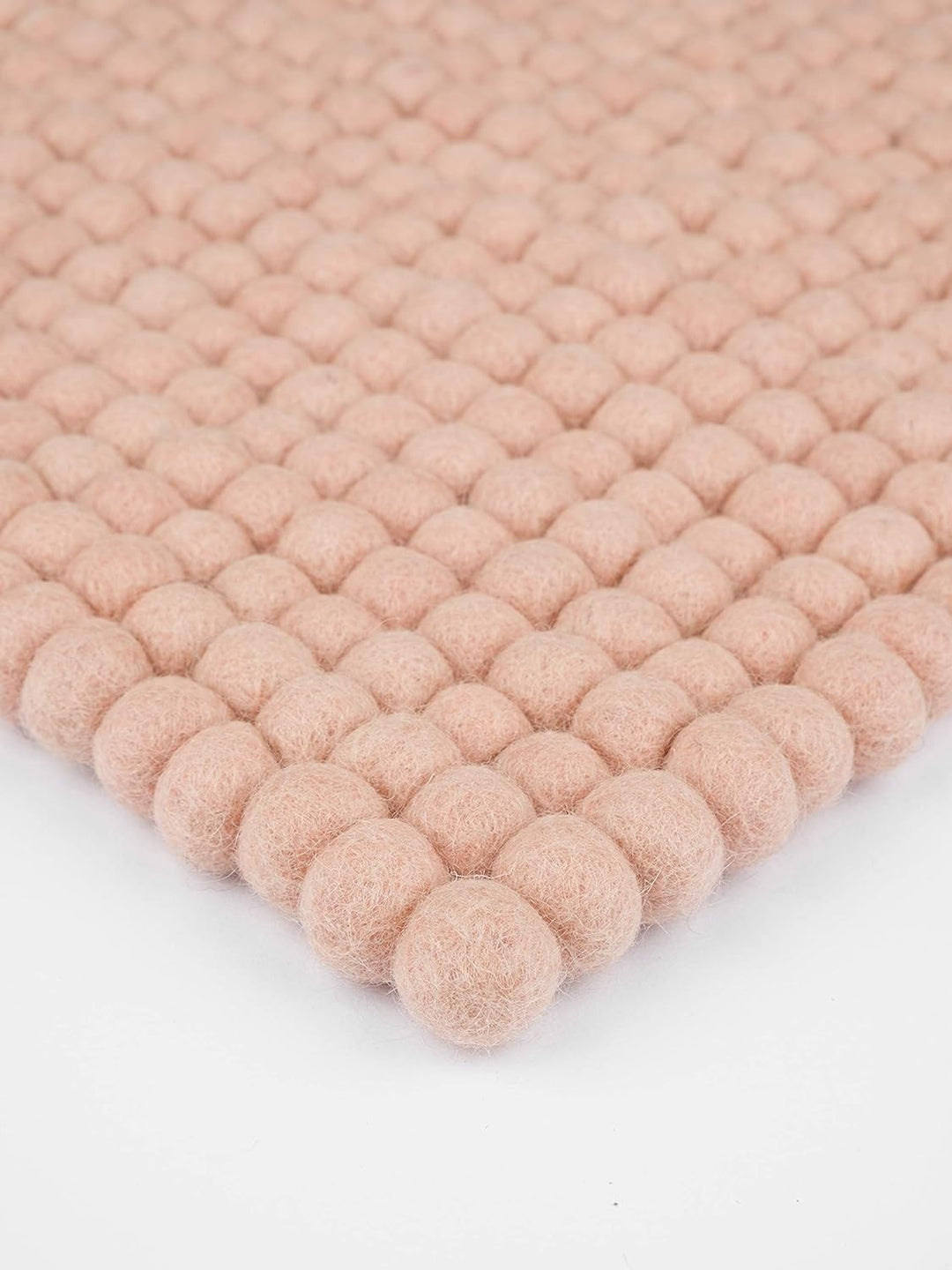 myfelt Filzkugel-Sitzauflage Stuhlauflage - Merle - quadratisch, 36x36 cm, Rosa, Rosa
