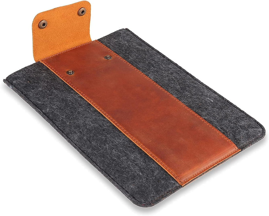 MegaGear Echtleder- und Fleece-Tablet-Hülle für iPad Pro & iPad Air, Alle Generationen iPad Air & iP