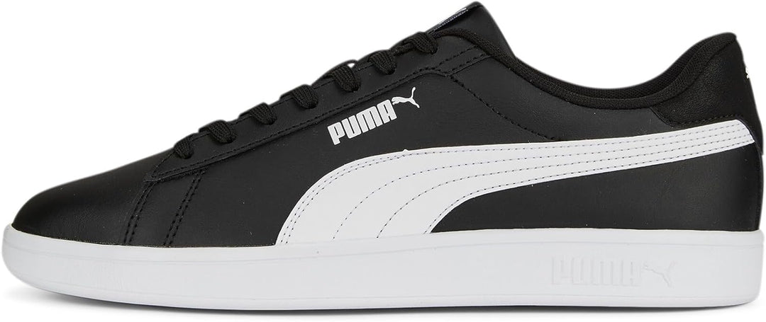 PUMA Unisex Adults' Fashion Shoes SMASH 3.0 L Trainers & Sneakers, PUMA BLACK-PUMA WHITE, 44.5