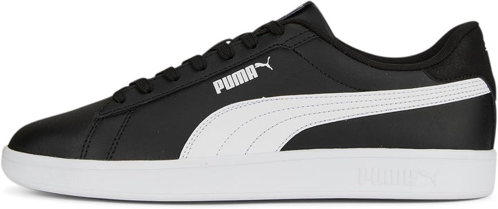 PUMA Unisex Adults' Fashion Shoes SMASH 3.0 L Trainers & Sneakers, PUMA BLACK-PUMA WHITE, 39
