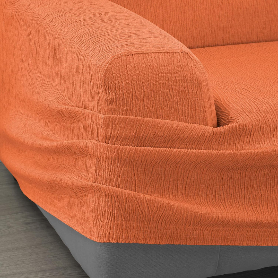 Martina Home Elastischer Sofabezug Modell Emilia 2 Plätze orange, 2 Plätze Orange