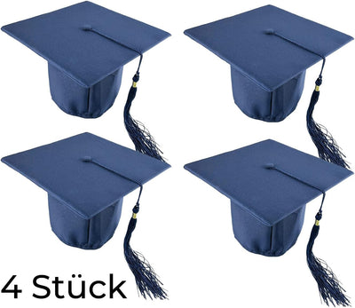 Alsino 4 Stück Doktorhut Doktorand Doktorandenhut Uni College Abitur Bachelor Hut Abschlussfeierer b