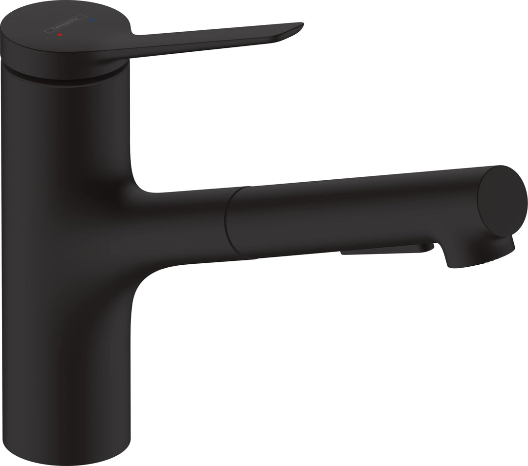 hansgrohe Zesis M33 - Küchenarmatur mit Metall Brause ausziehbar, mit Schlauchbox (sBox), 2 Strahlar