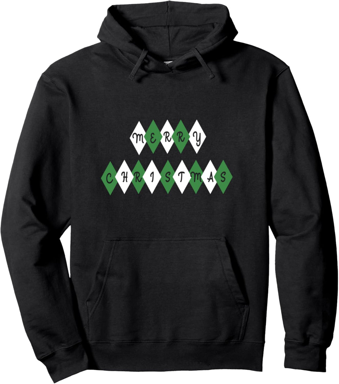 Grüne Midcentury Modern Vintage StyleFrohe Weihnachten Retro Pullover Hoodie