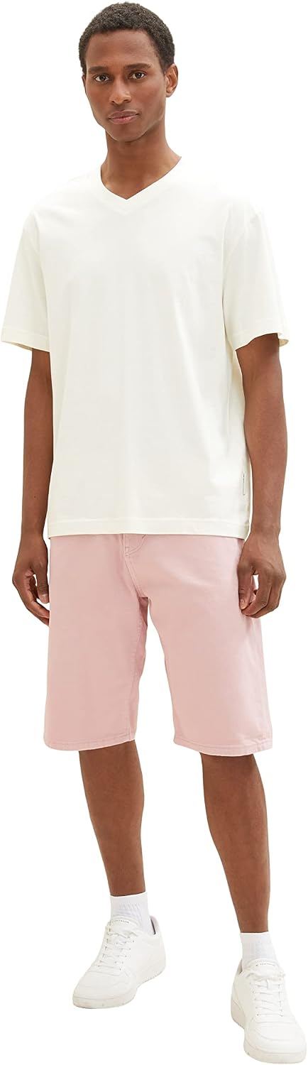 TOM TAILOR Herren Relaxed Fit Bermuda Shorts 34 11055 - Morning Pink, 34 11055 - Morning Pink