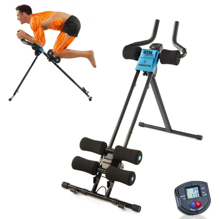 AB Generator Krafttrainingsgerät, Fitnessgerät + Cardio, 5 Stufen, Bauchmuskeltraining, Beine, Arme,