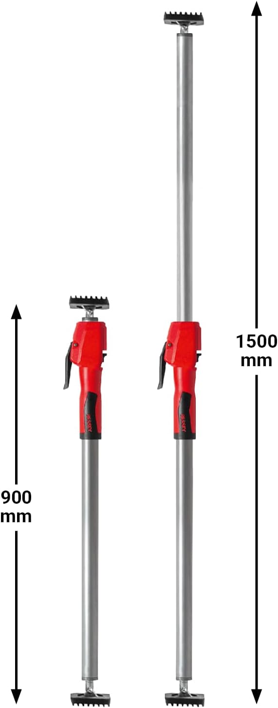 BESSEY Decken- und Montagestütze STE150 mit Pumpgriff, Verstellweg 900-1500 mm, äusserst stabile Kon