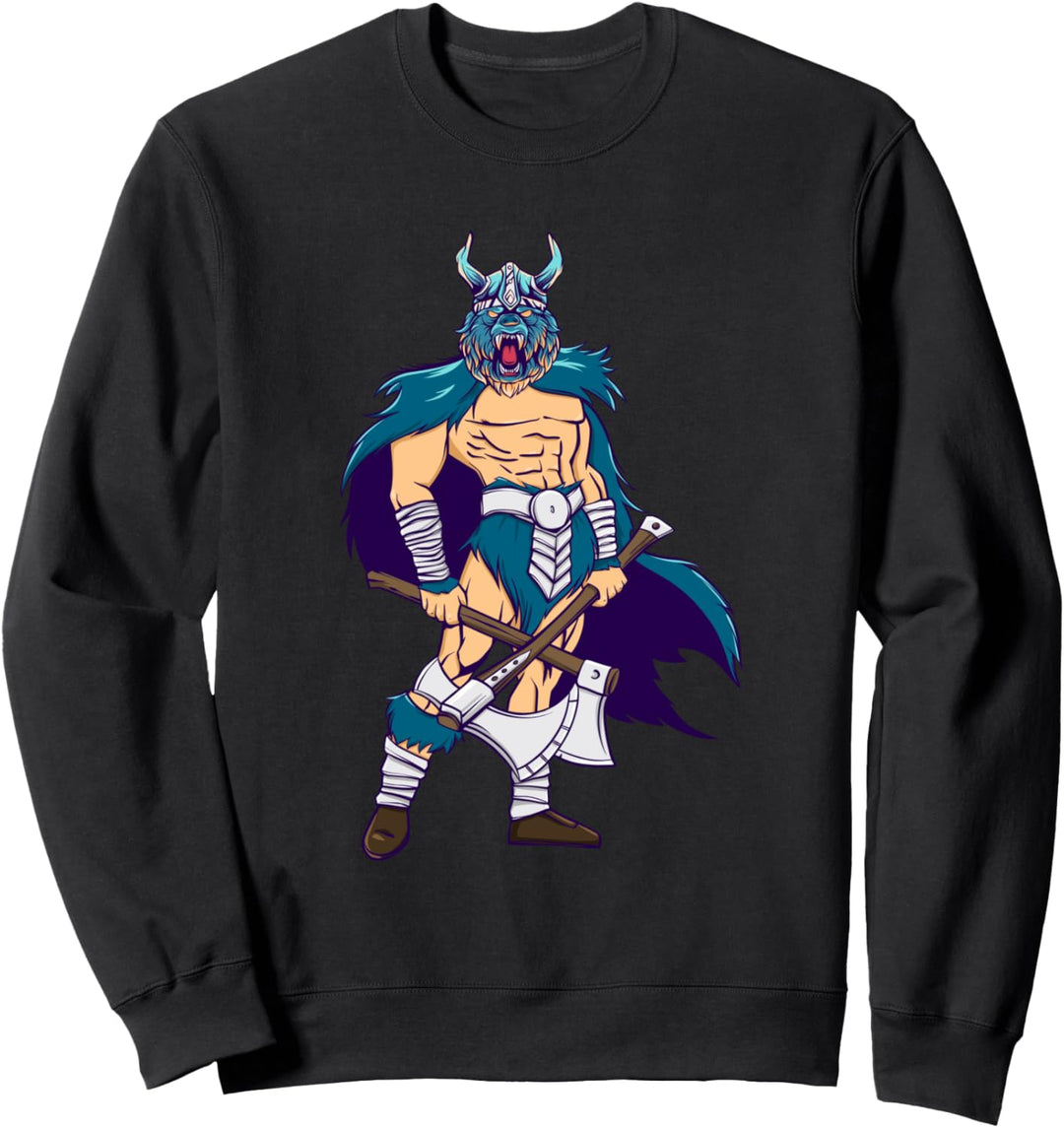 Wikinger Berserker Comic Style | Thor | Odin | Ragnar Sweatshirt