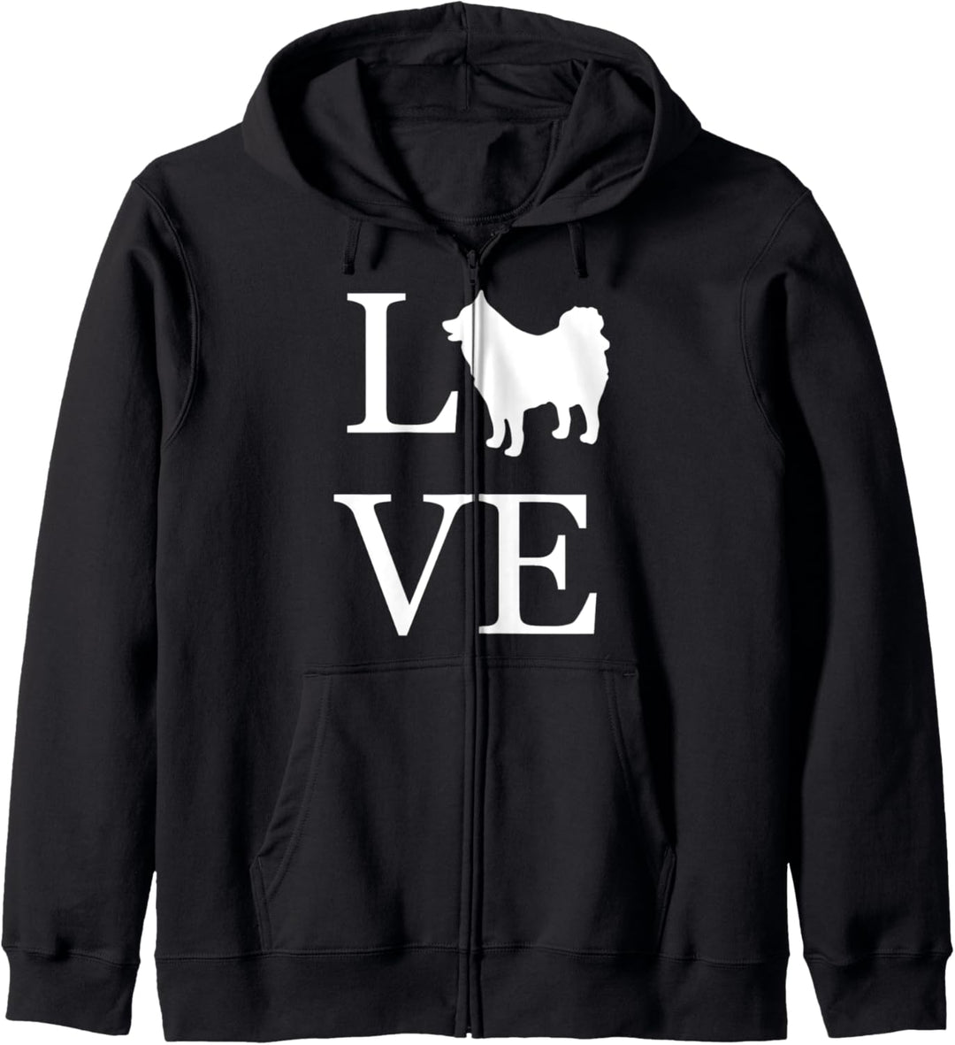 Hundebesitzer "I Love isländischer Schäferhund", Weiss Kapuzenjacke