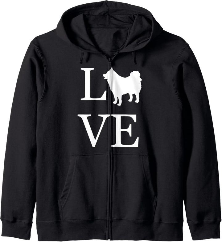 Hundebesitzer "I Love isländischer Schäferhund", Weiss Kapuzenjacke