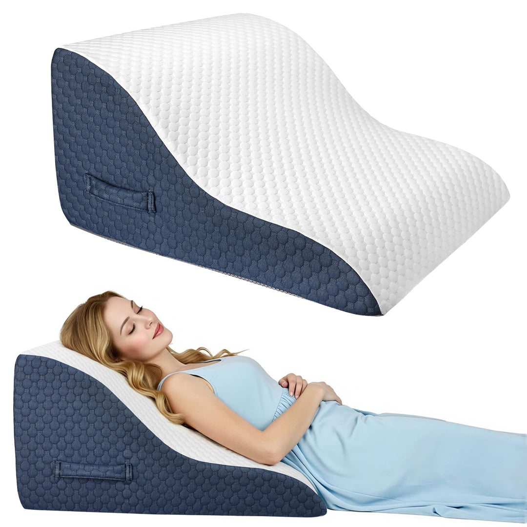 Babenest Kurvenform Keilkissen, Ergonomisches Orthopädisches Rückenkissen Hochdichter Schaumstoff Vi
