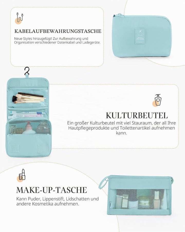 Anjing Koffer Organizer 11-teilig, Packing Cubes, leichte Reisegepäck-Organizer, platzsparend, wasse