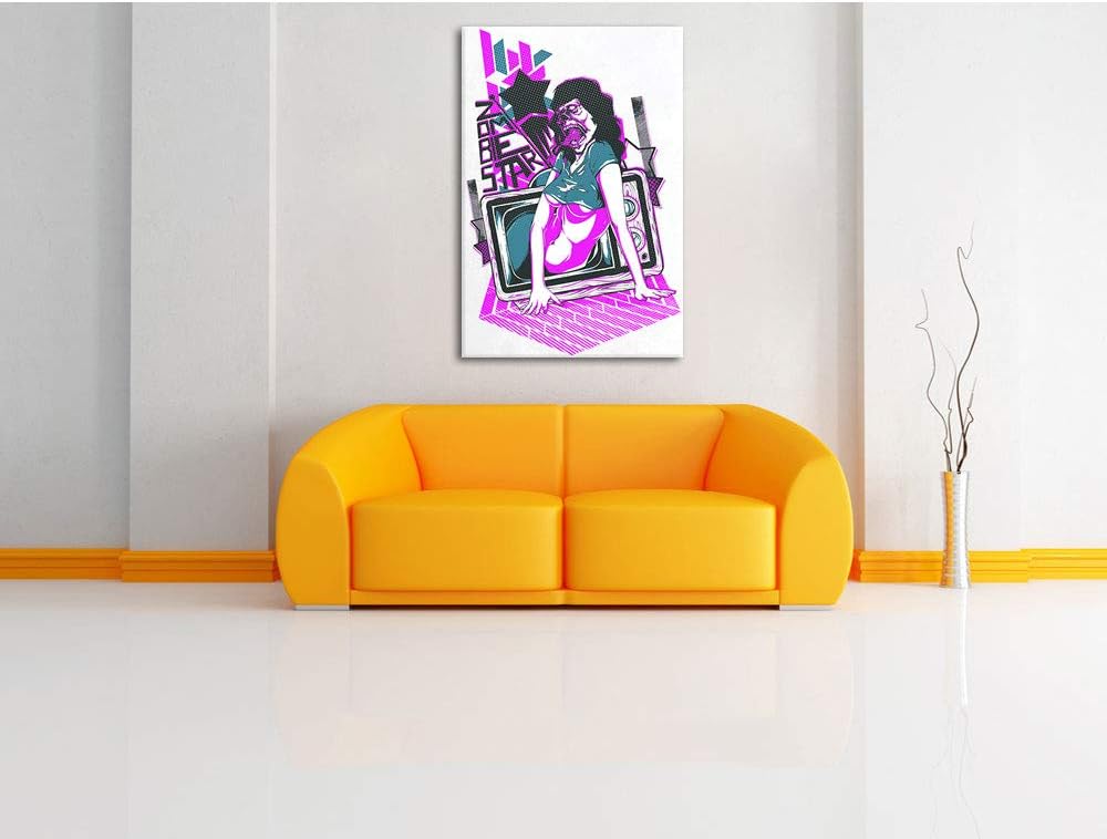 Shes alive white Leinwandbild Bild auf Leinwand, XXL riesige Bilder fertig gerahmt mit Keilrahmen, K