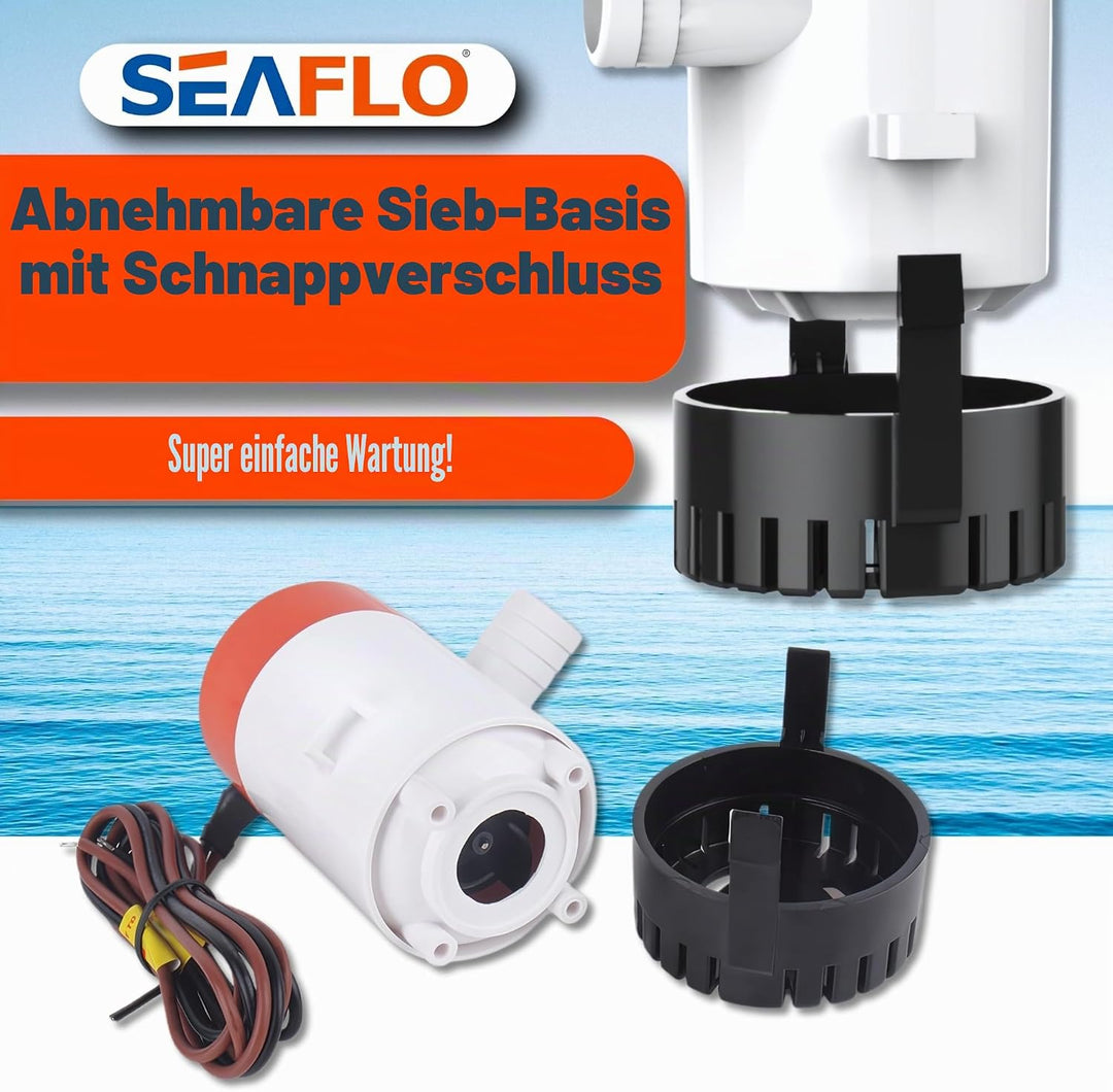 LIGHTEU Seaflo 12v 500 GPH Bilge Pump by Seaflo