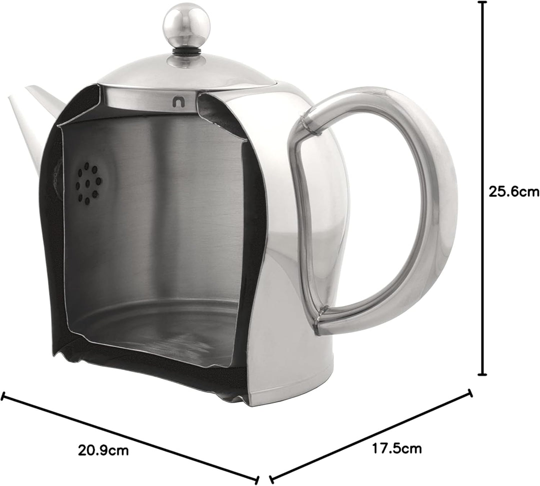 Bredemeijer Teekanne Santhee 2,0L, glänzend, Edelstahl, chrom, 2 L 2.0 L Chrom, 2.0 L Chrom