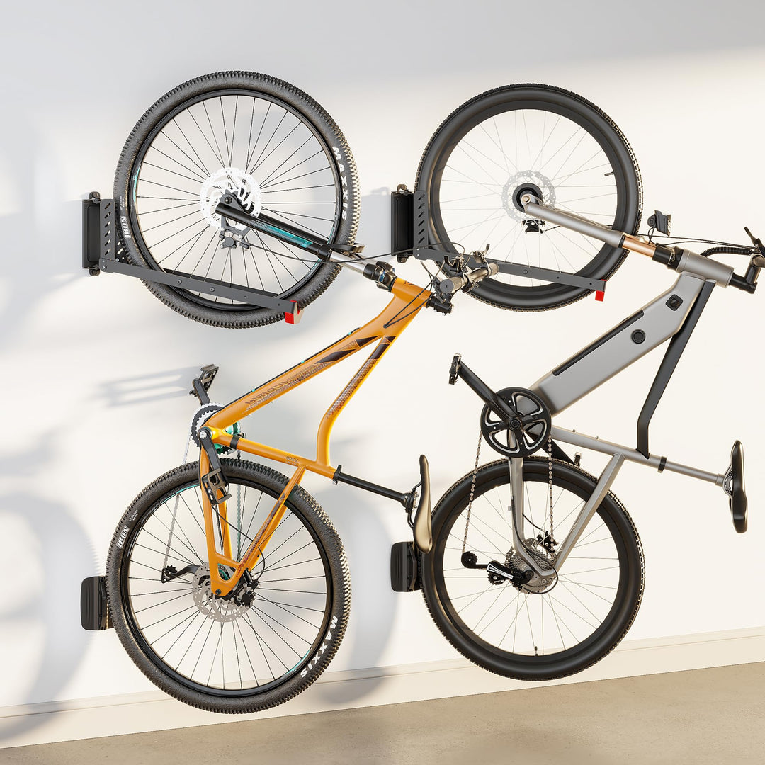 monTEK Schwenkbare Fahrrad Wandhalterung, Fahrradhalterung Wand ohne schweres Heben, platzsparender
