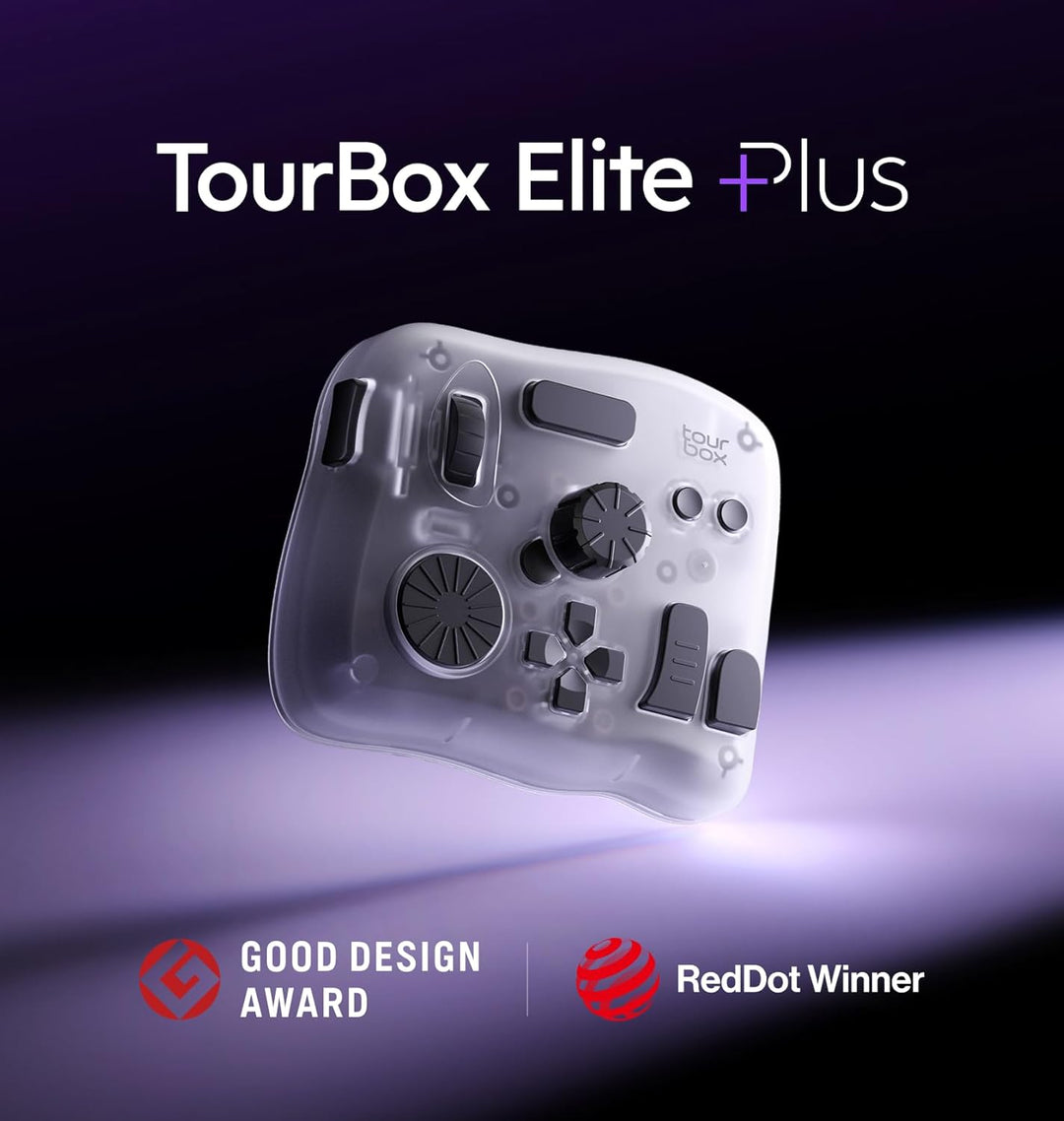 TOUR BOX Elite Plus, iPad-Zeichnen, Bluetooth-Controller für Video- und Foto- Bearbeitung, iPad/Mac/