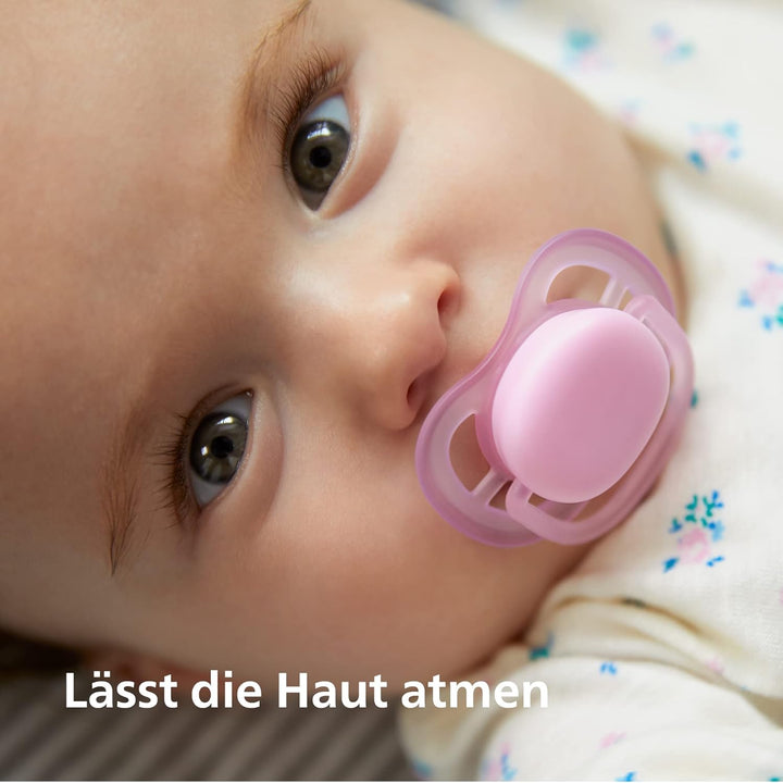 Philips Avent Packung mit 4 leichten, atmungsaktiven Ultra Air Schnullern: 2 leuchtende Schnuller un
