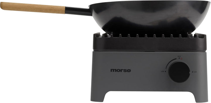 Morsø Vulcano Wok Pan – Wokpfanne mit rundem Boden, aus beschichtetem Karbonstahl, Zubehör für Vulca