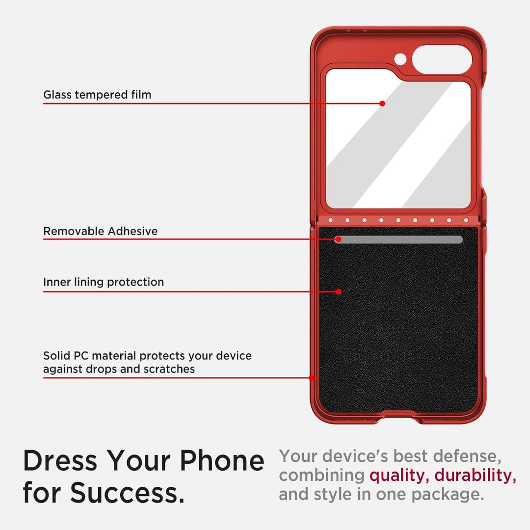 Miimall Hülle Kompatibel mit Samsung Galaxy Z Flip 6/7 FE Hülle mit Kameraschutz, [TPU Scharnierschu