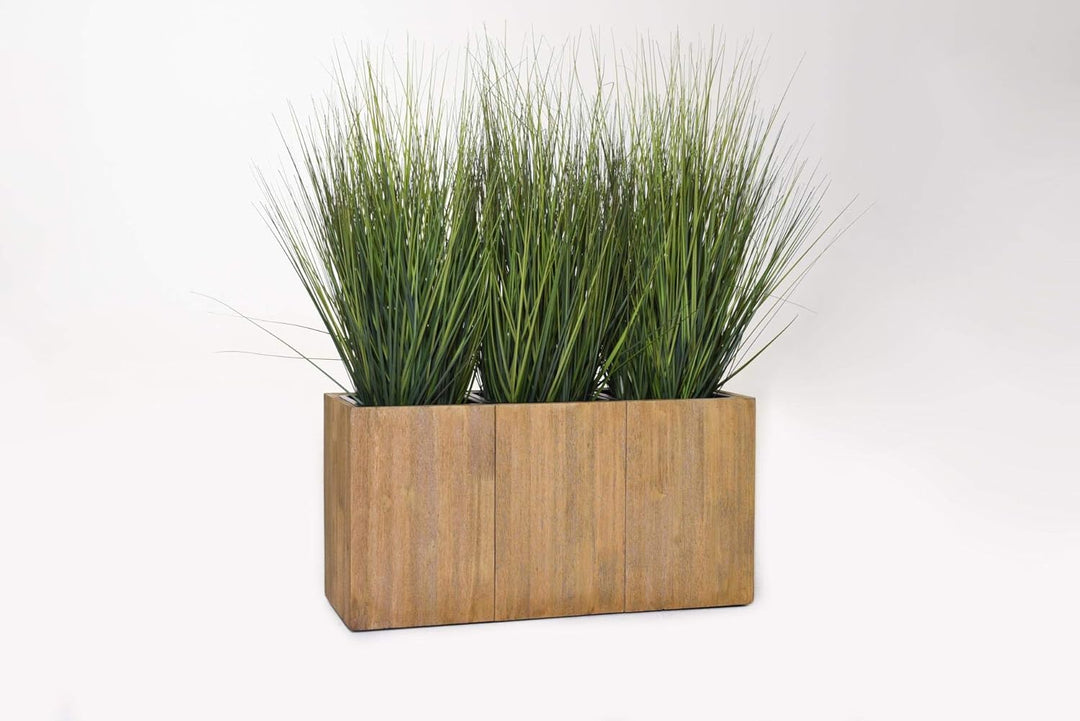 VIVANNO Pflanzkübel Pflanztrog Holz Maxi Braun (35x64x25), 35x64x25