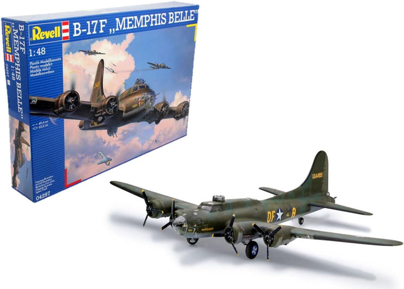 Revell Revell_04297 Modellbausatz Flugzeug 0.075 - B-17F Memphis Belle im Massstab 1:48, Level 5, or