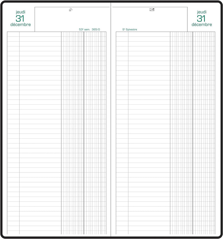 Exacompta 38681 Bankbuch Breite 28 x 17,5 cm schwarz Jahr 2019 34 x 16 cm schwarz schwarz 34 x 16 cm