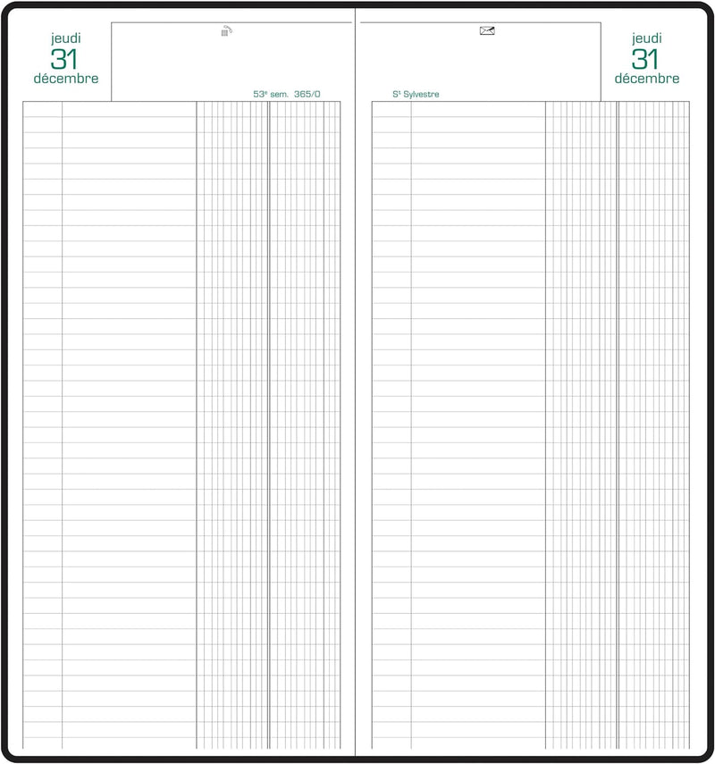 Exacompta 38681 Bankbuch Breite 28 x 17,5 cm schwarz Jahr 2019 34 x 16 cm schwarz schwarz 34 x 16 cm