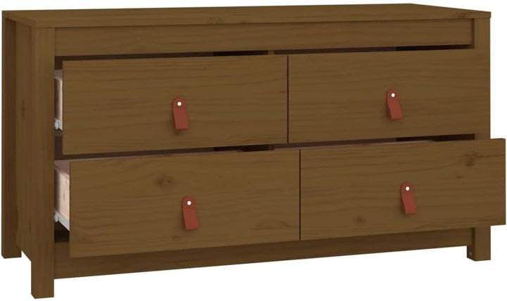 FIRBNUS 100x40x54 cm Beistellschrank Seitenschrank Konsolenschrank mit 4 Schubladen Badezimmerschran