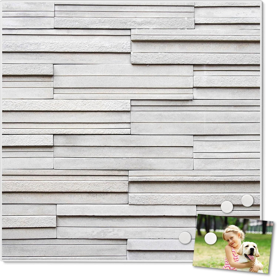 banjado Magnettafel 50 x 50 cm/Magnetwand aus Metall/Magnetpinnwand als Memoboard/Pinnwand Magnettaf