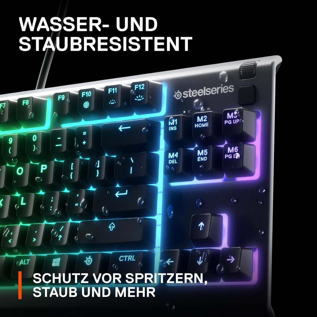 SteelSeries Apex 3 TKL - RGB, USB-A, Gaming-Tastatur - Kompakter Tenkeyless-Formfaktor - 8-Zonen-RGB