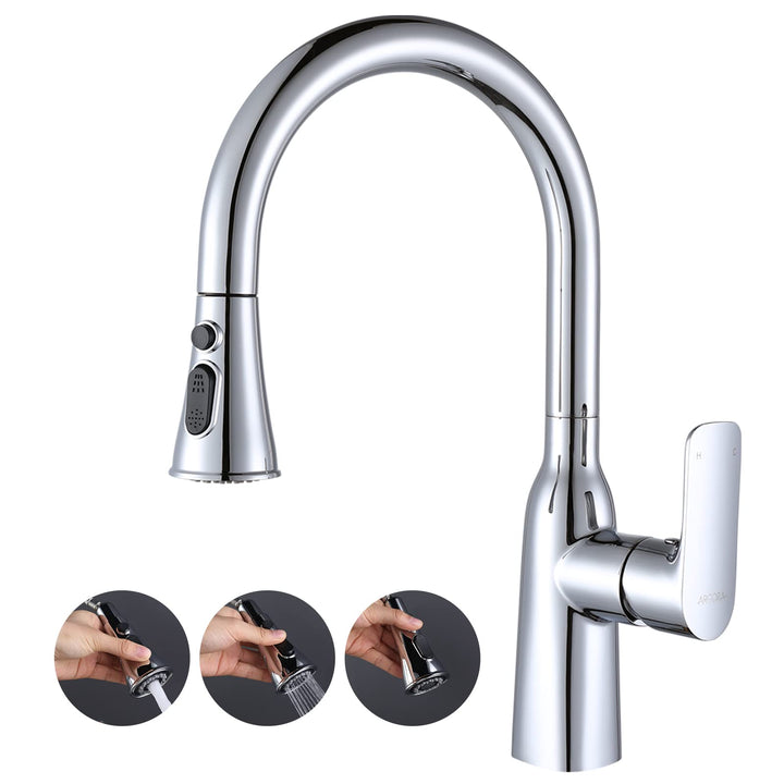 ARCORA Wasserhahn Küche Armatur Ausziehbar Küchenarmatur 360° Schwenkbar Spültischarmatur für Küchen