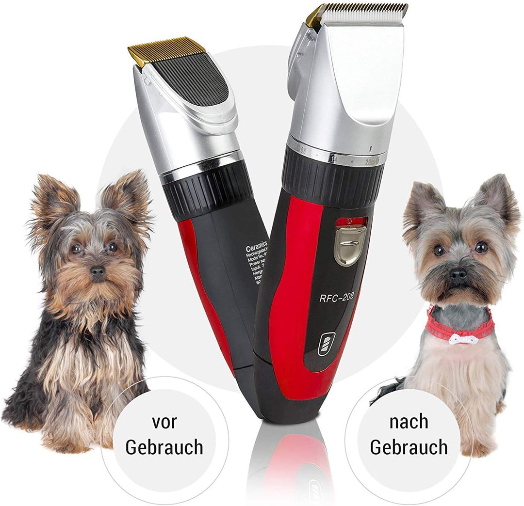 Ceramics RFC-208 Haustier Grooming Kit Leiser und Geräuscharmer Tierhaarschneider mit Turbo-Sense-Te