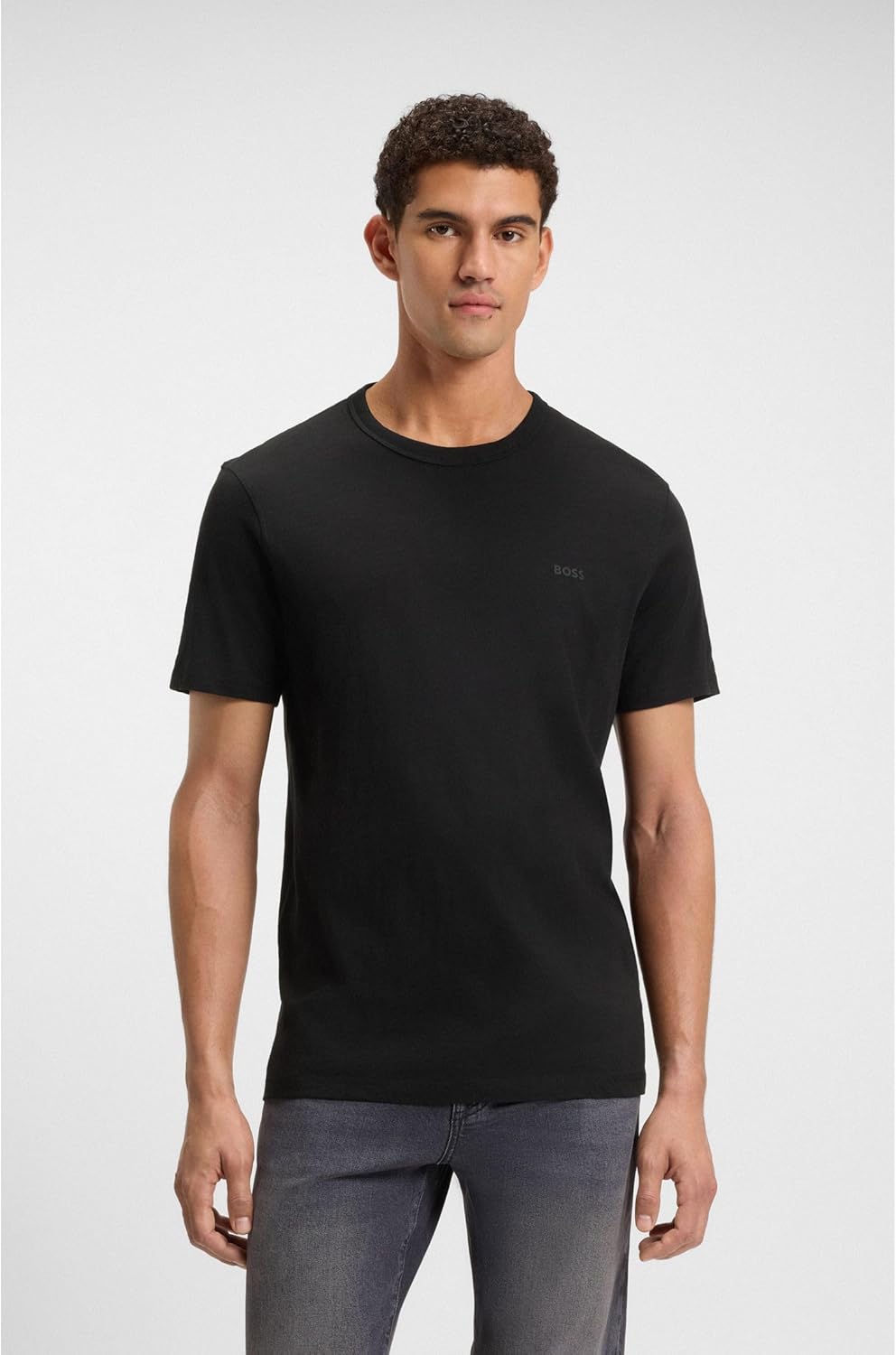 BOSS Hugo Herren Mix &amp; Match T-Shirt Loungewear C-Neck Shirt M Black 001, M Black 001