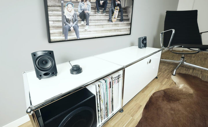 Wavemaster Moody BT 2.1 Lautsprecher System (65 Watt) mit Bluetooth-Streaming Aktiv-Boxen Nutzung fü