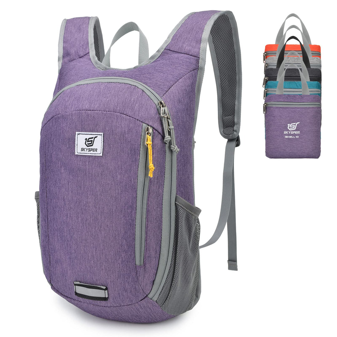 SKYSPER 10L Faltbarer Rucksack Ultraleicht Tagesrucksack Wasserfest Daypack Reiserucksack Wanderruck