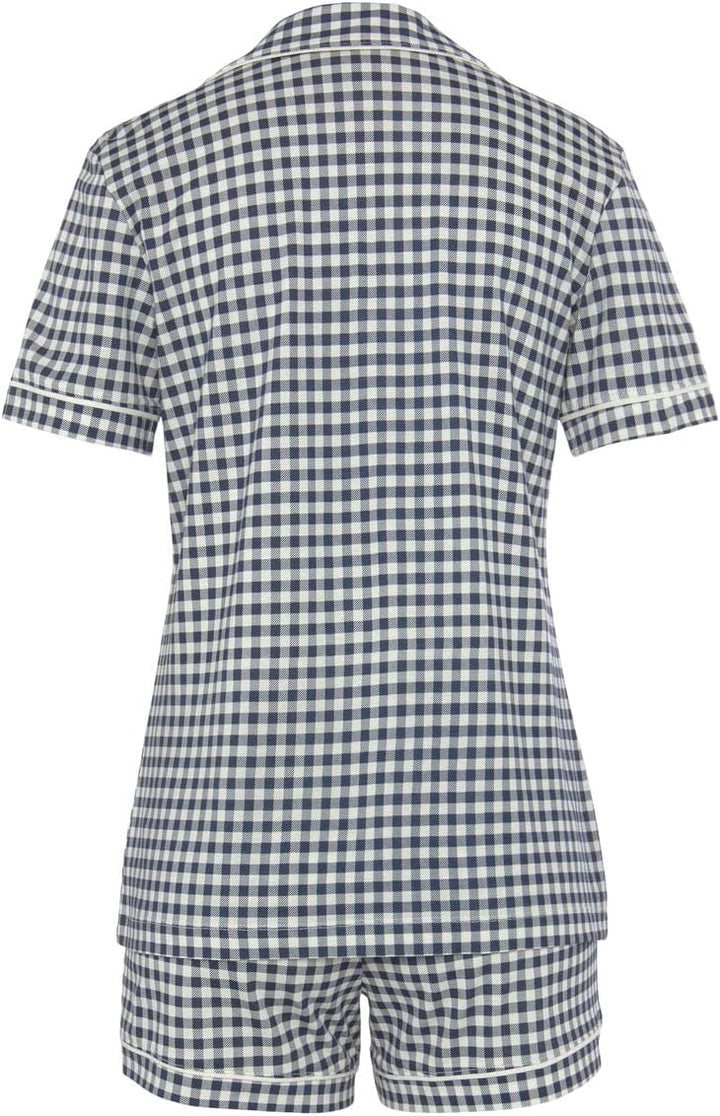 s.Oliver Damen Pyjamaset 44-46 Navy Kariert, 44-46 Navy Kariert