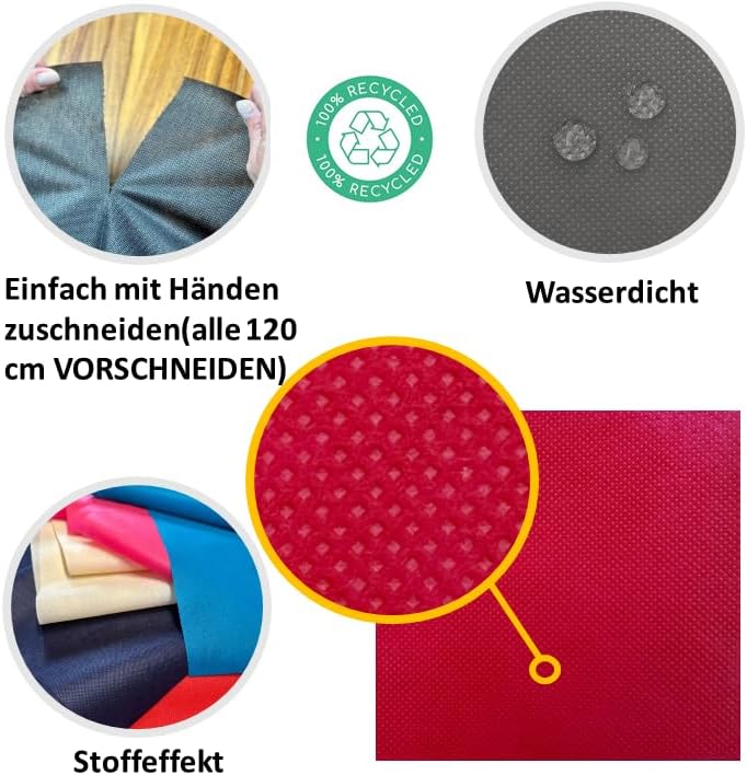 Tischdeckenrolle Dunkelgrün 1.20 m x 25 m, Stoffähnliches Vlies Tischdecke Grün, Einweg Tischdecke R