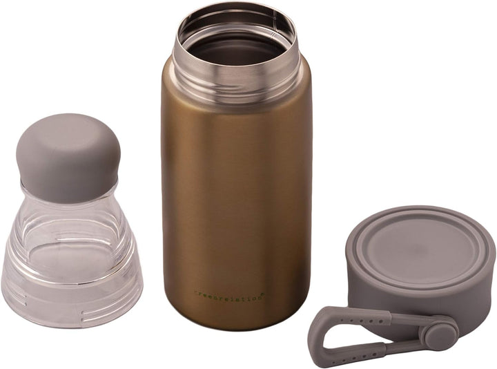 greenrelation 2lidsbottle+ Thermosflasche Thermo Coffee To Go Thermobecher Trinkflasche Edelstahl Tr