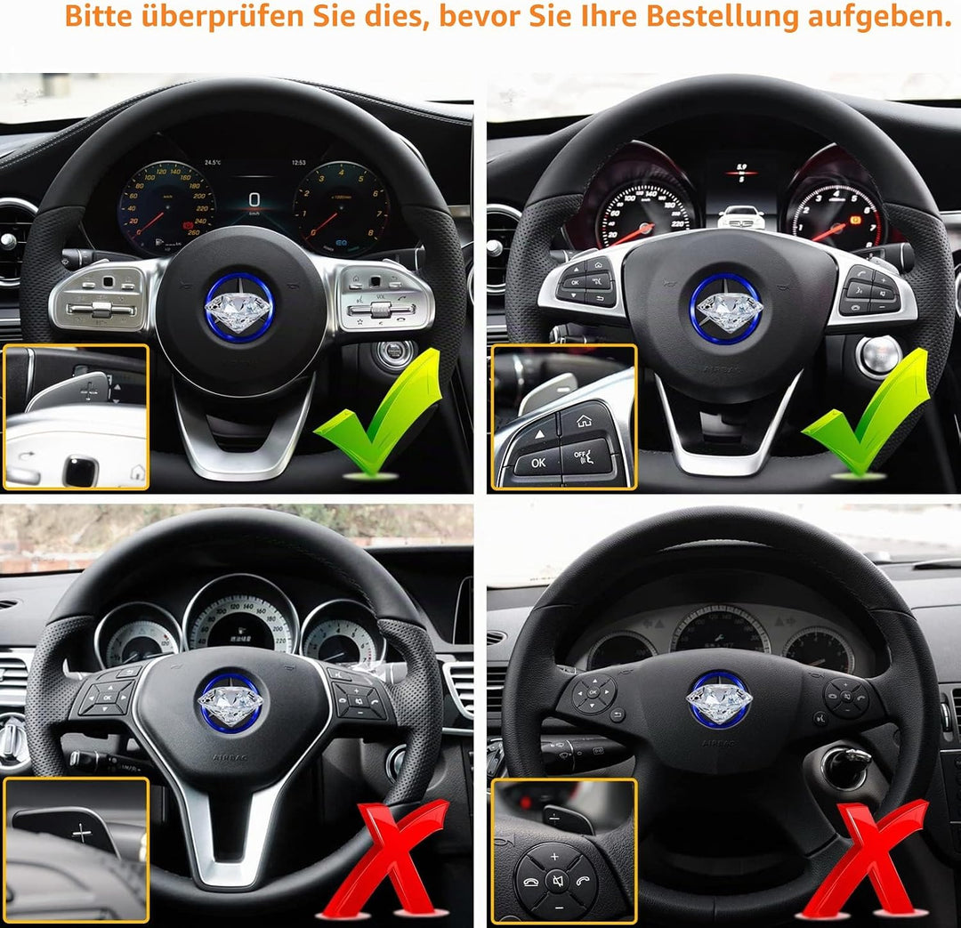 TTCR-II 2PCS Kompatibel mit Schaltwippen Mercedes Benz,A/G Klasse 2019-2021, C/CLA/CLS 2015-2021, E/