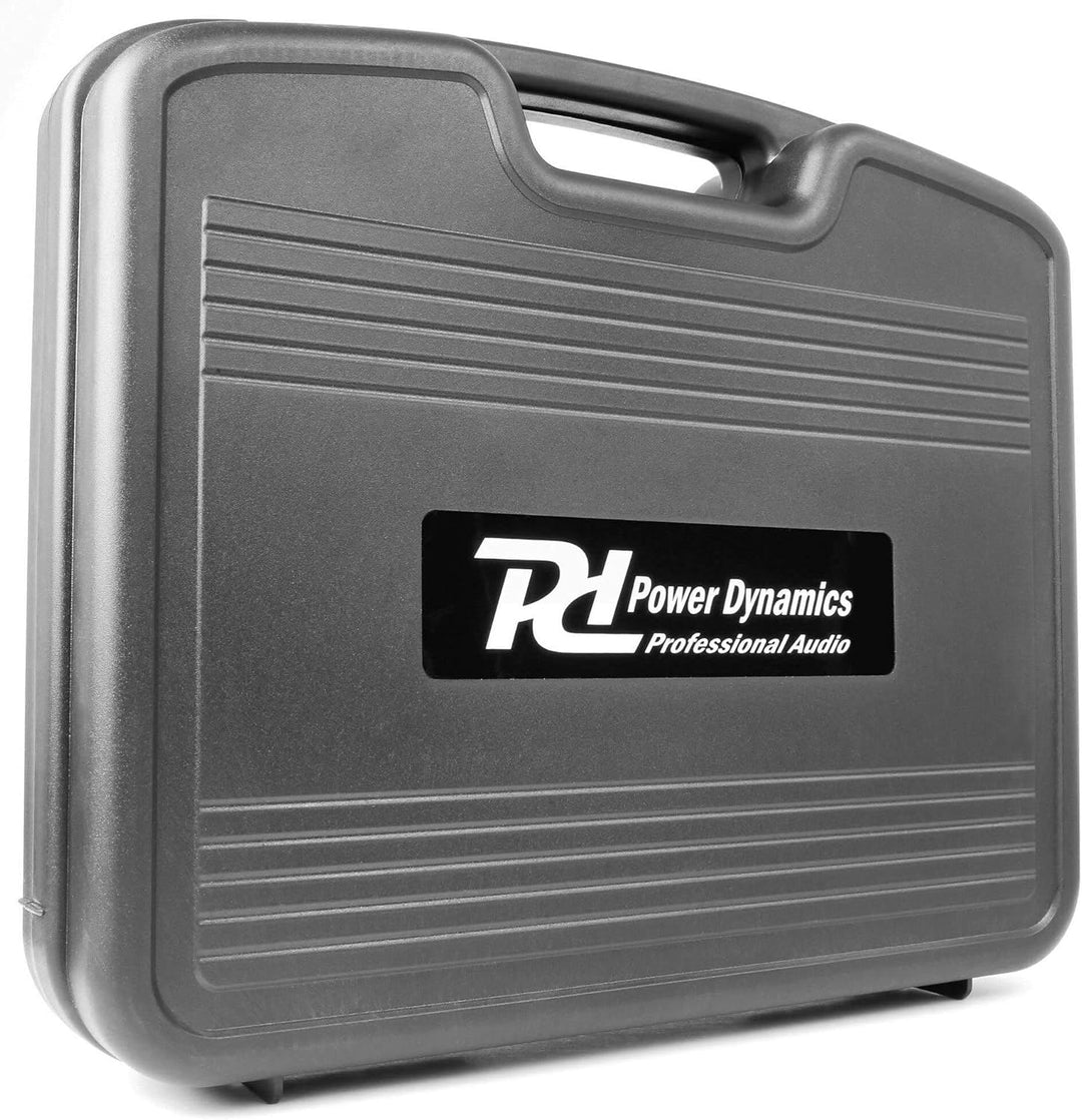 Power Dynamics PD782 Funkmikrofonset mit 2en UHF-Funkmikrofon und Empfänger im Schutzkoffer