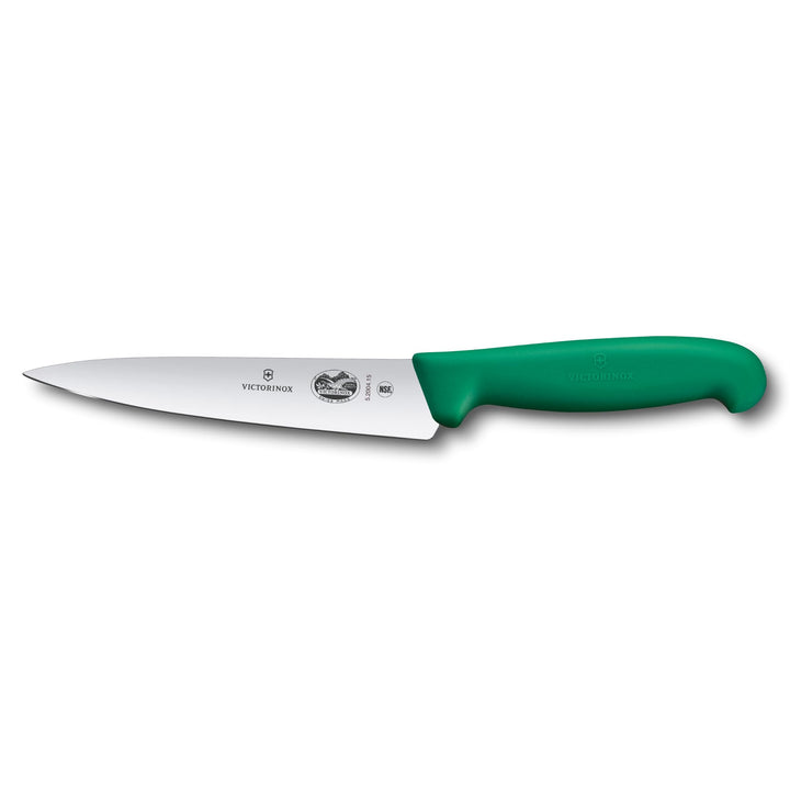 Victorinox Fibrox Kochmesser, Breites Universalmesser für Obst und Gemüse, 15 cm, Gerade Klinge, Sch