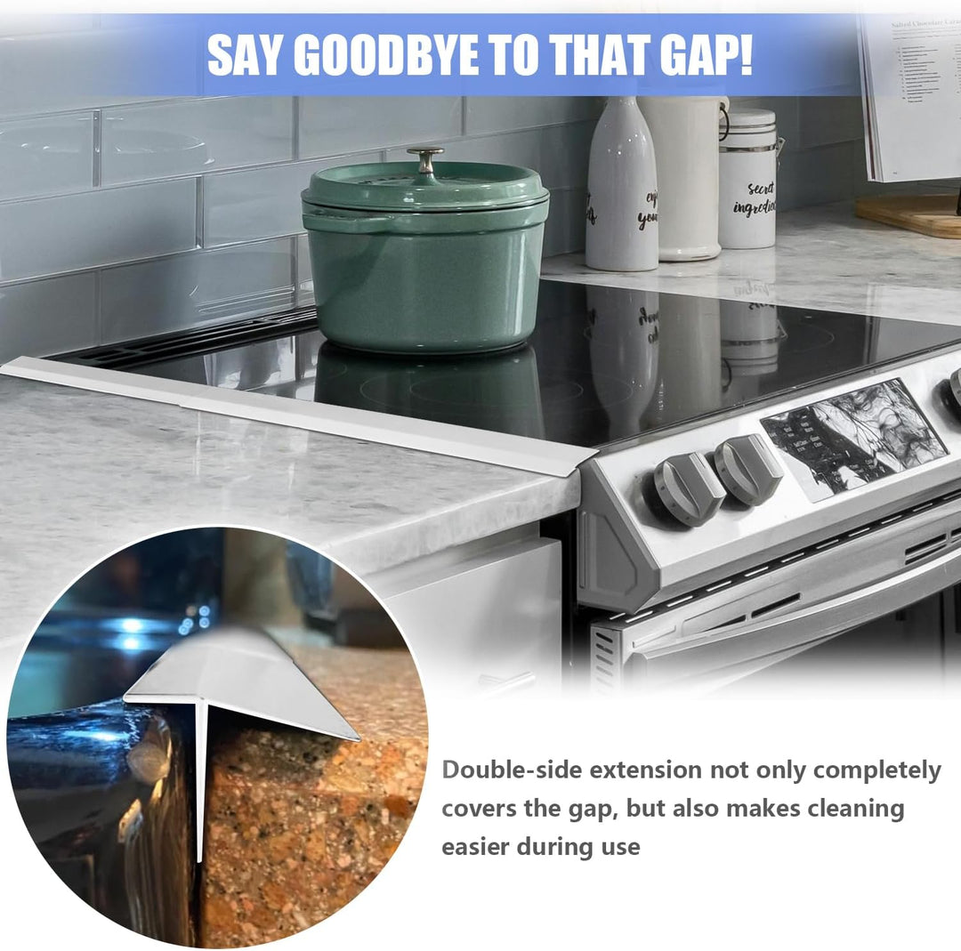 2 Stück küchenleiste arbeitsplatte,Edelstahl Stove Gap Cover Für Herdplatten Breite 0.79 Zoll&verste