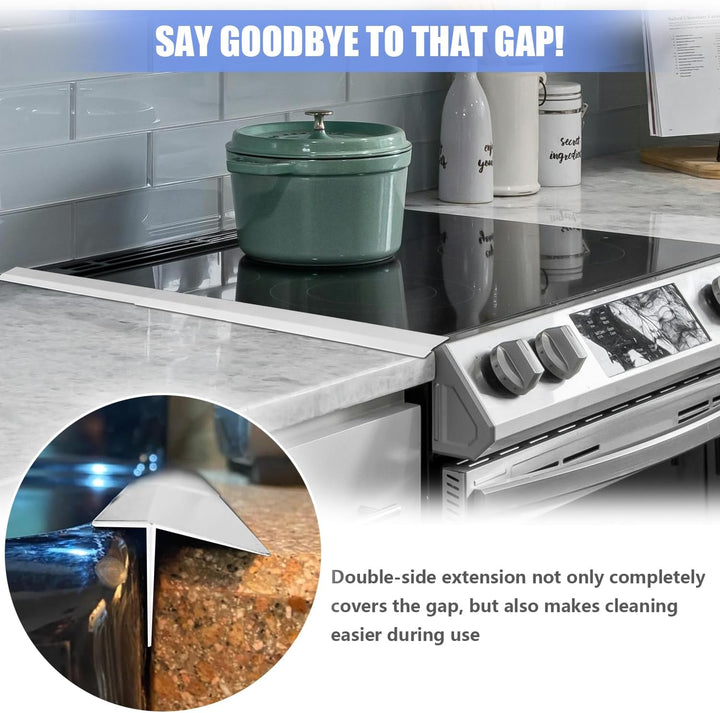 2 Stück küchenleiste arbeitsplatte,Edelstahl Stove Gap Cover Für Herdplatten Breite 0.79 Zoll&verste