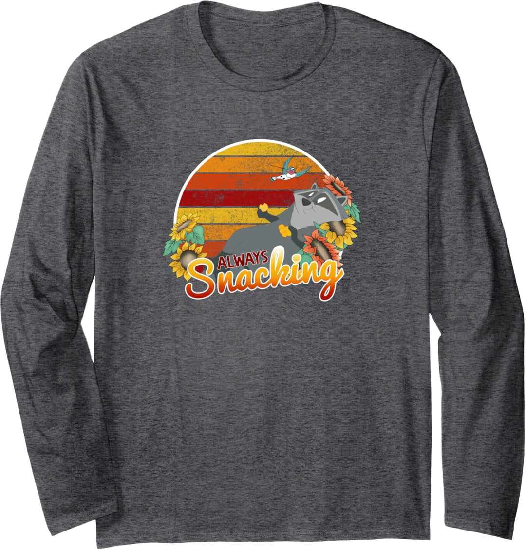 Disney Pocahontas Meeko Always Snacking Poster Langarmshirt