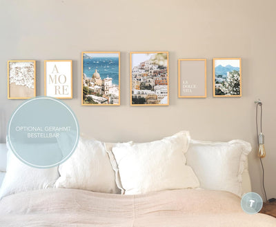 Papierschmiede® Mood Poster Set La Dolce Vita, Bilder Wohnzimmer Deko Schlafzimmer, 2x DIN A3 und 4x