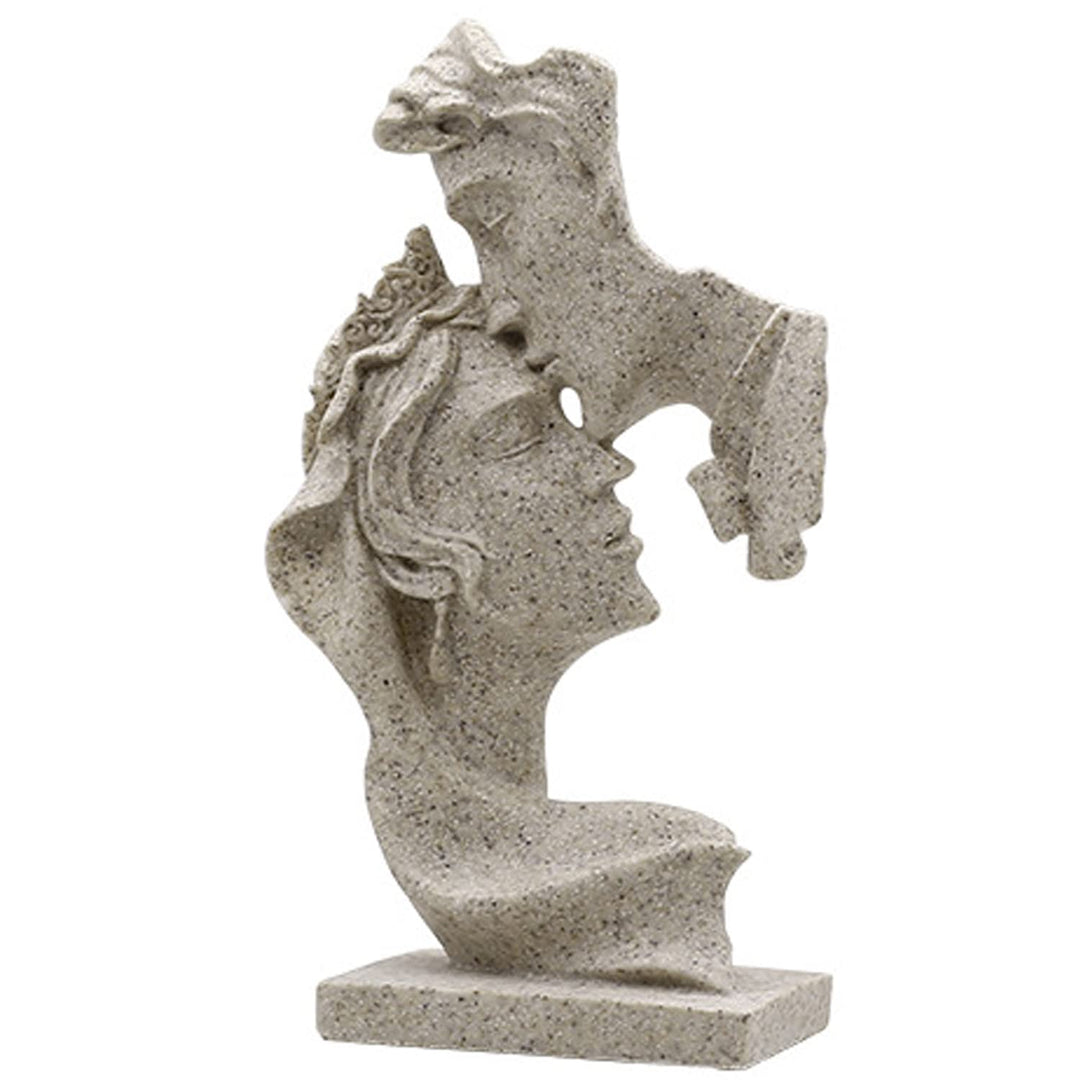 PIGPIGFLY Liebeskuss Statue,Abstrakte Skulptur,Deko Figuren, Deko Wohnzimmer Modern Zum Hinstellen,